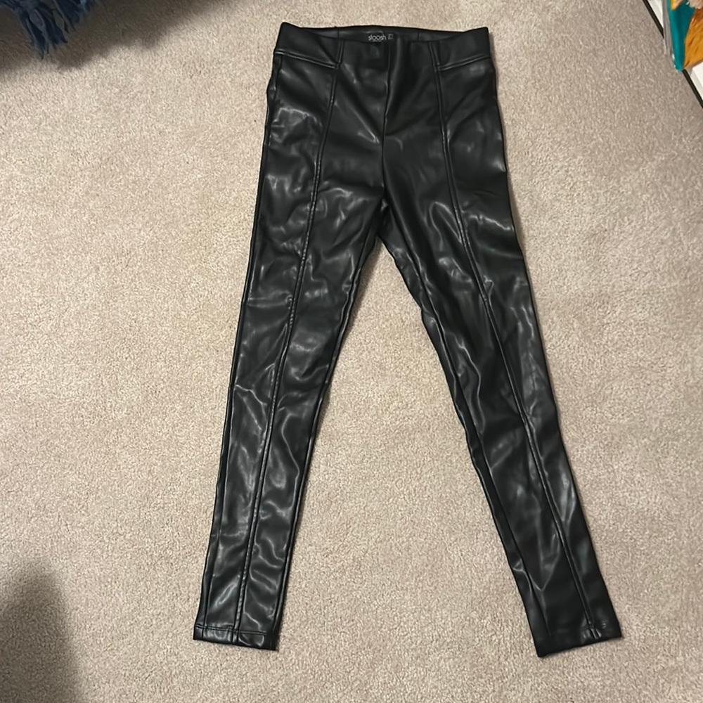 Black leather pants